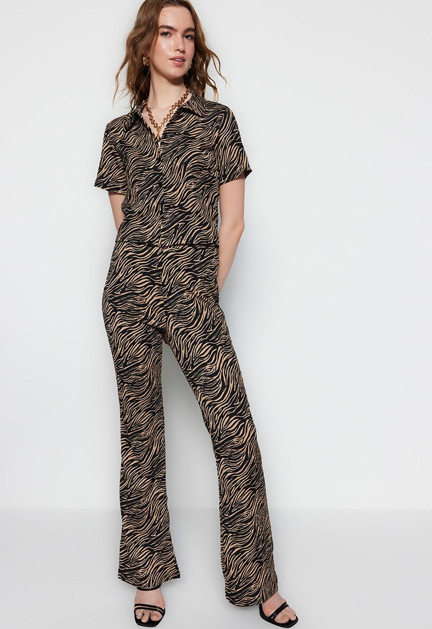 Trendyol - Animal print trousers - brown & black