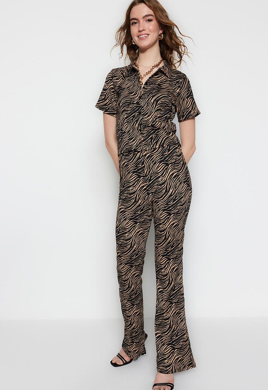 Trendyol - Animal print trousers - brown & black