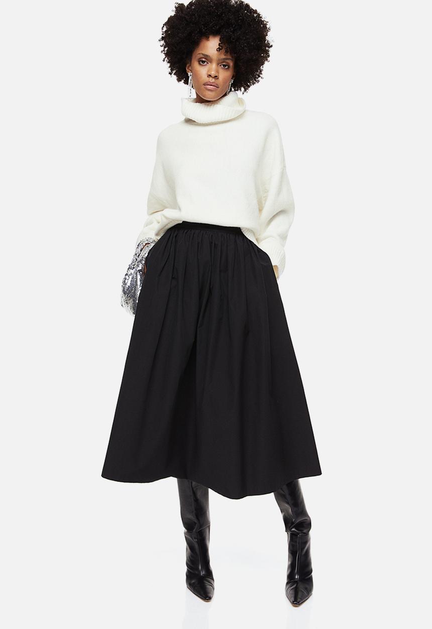 H&M - Oversized polo-neck jumper - white