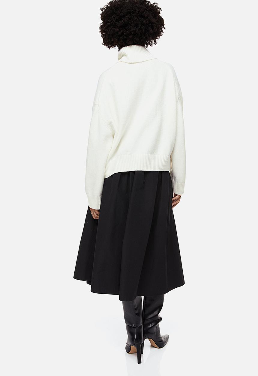H&M - Oversized polo-neck jumper - white