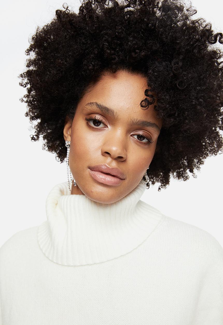 H&M - Oversized polo-neck jumper - white