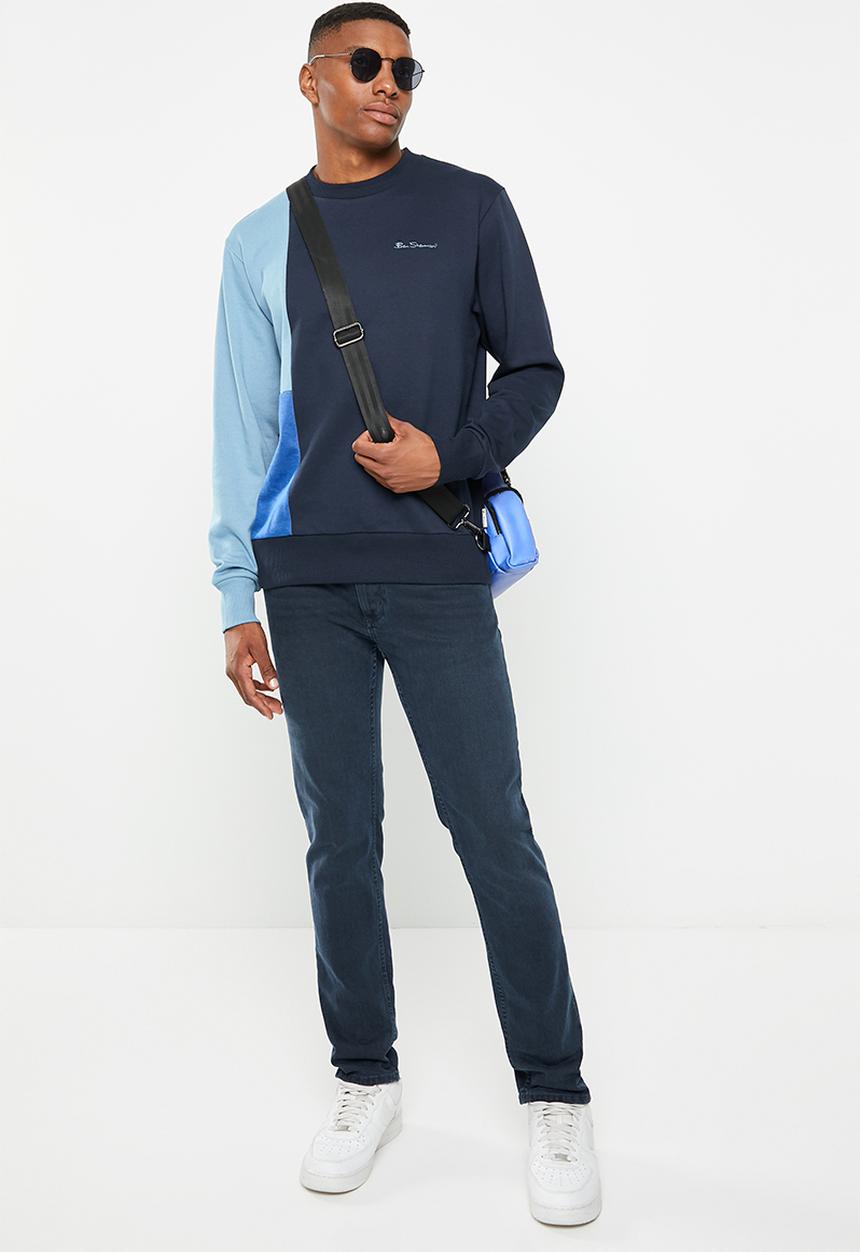 Ben Sherman - Col block crew sweater 70769 - navy