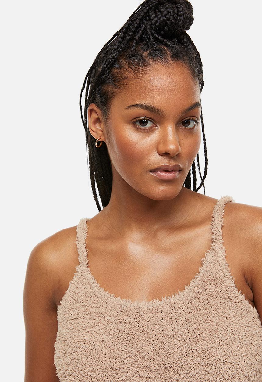 H&M - Fluffy crop top - beige