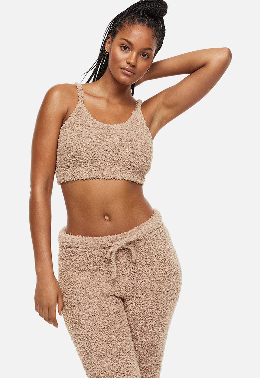 H&M - Fluffy crop top - beige