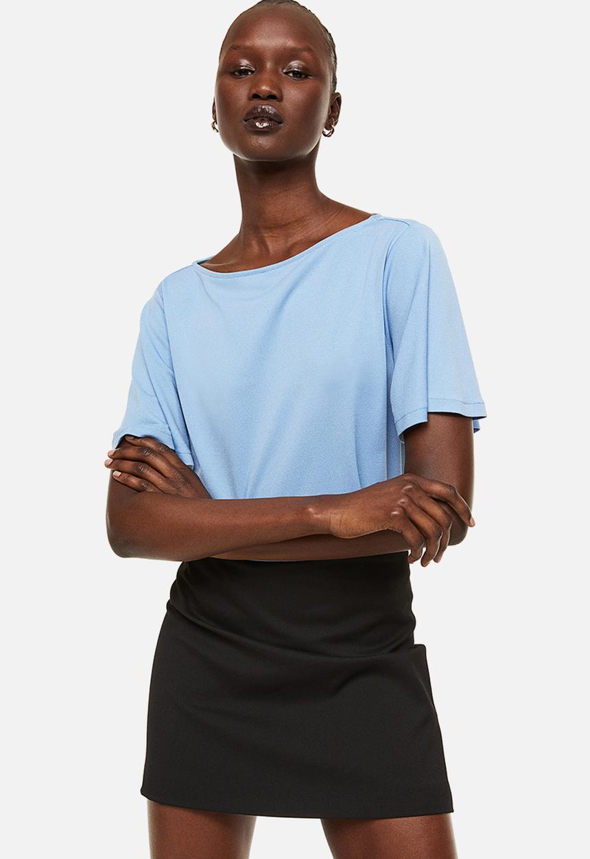 H&M - Boat-neck top - light blue