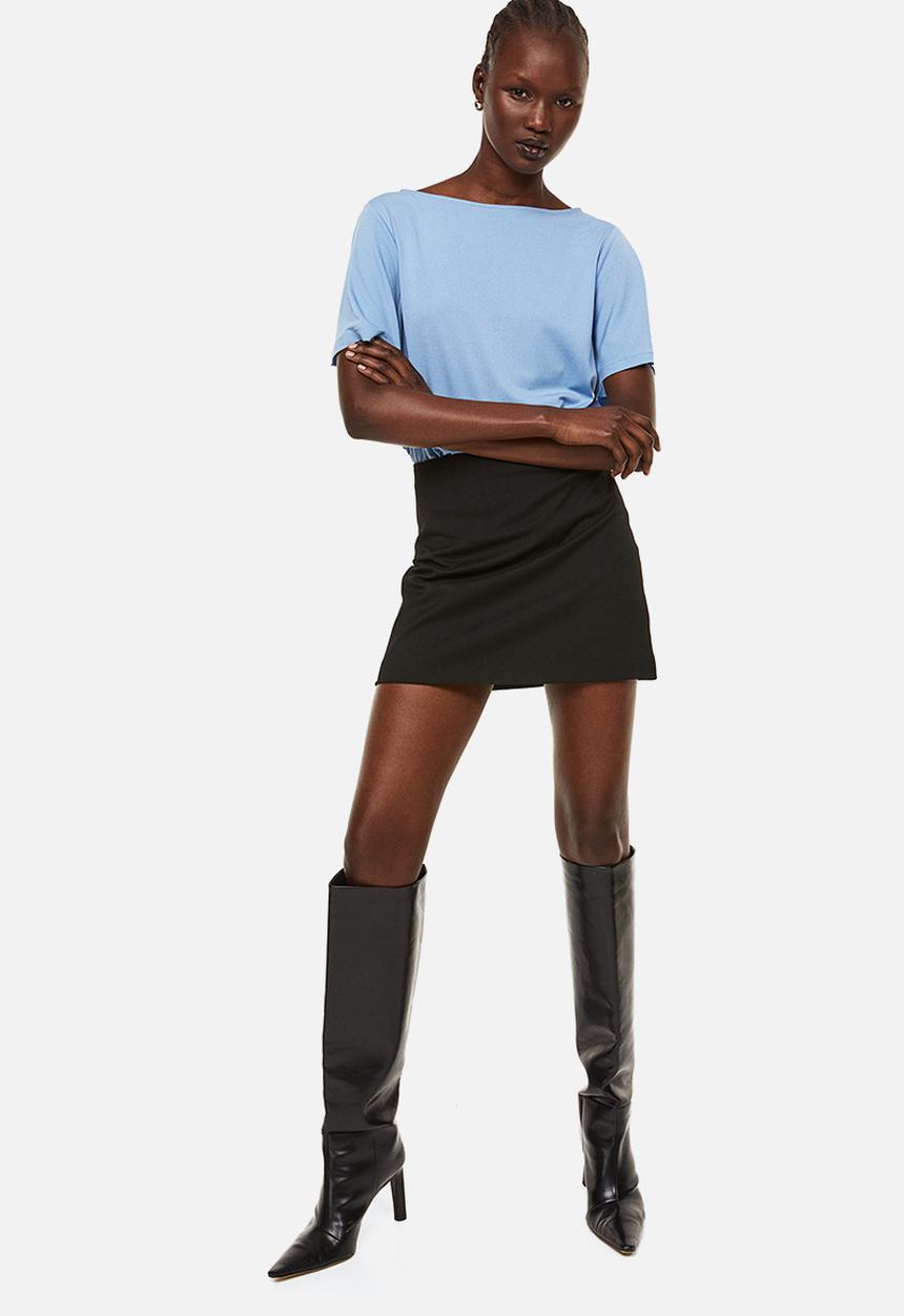 H&M - Boat-neck top - light blue