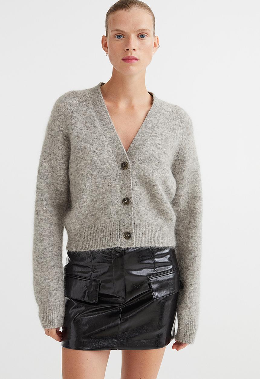 H&M - Wool-blend cardigan - grey marl 