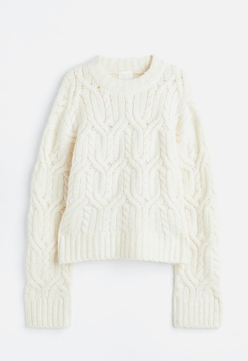 H&M - Cable-knit jumper - cream