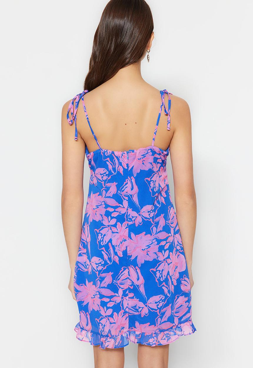 Trendyol - Sweetheart strappy dress - purple