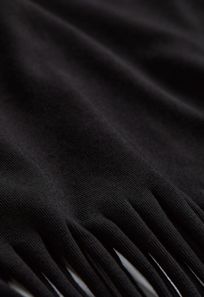 H&M - Fringe-trimmed top - black