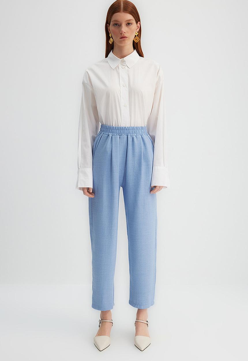 Trendyol - Modest relaxed fit trousers - blue