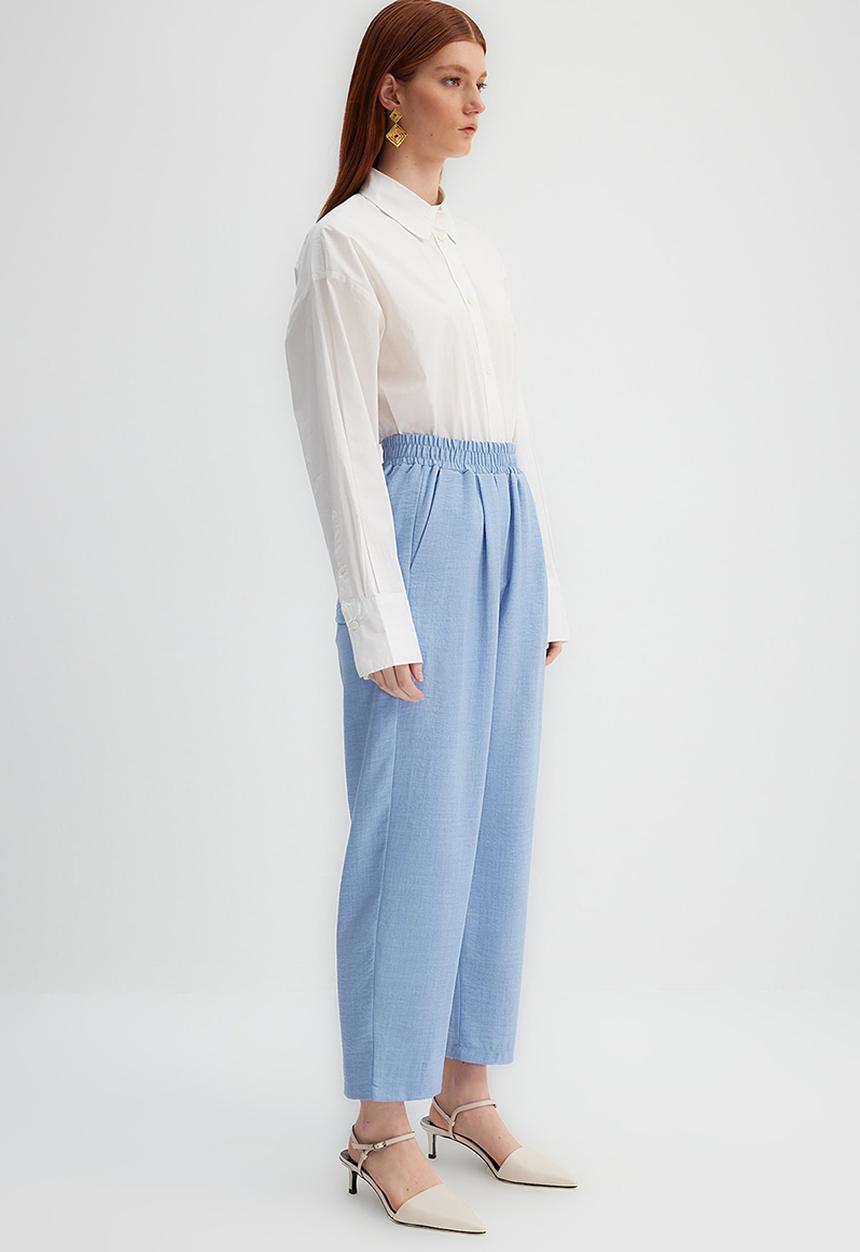 Trendyol - Modest relaxed fit trousers - blue