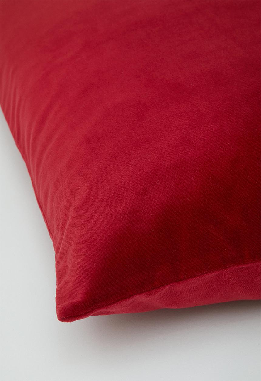 H&M - Cotton velvet cushion cover - red