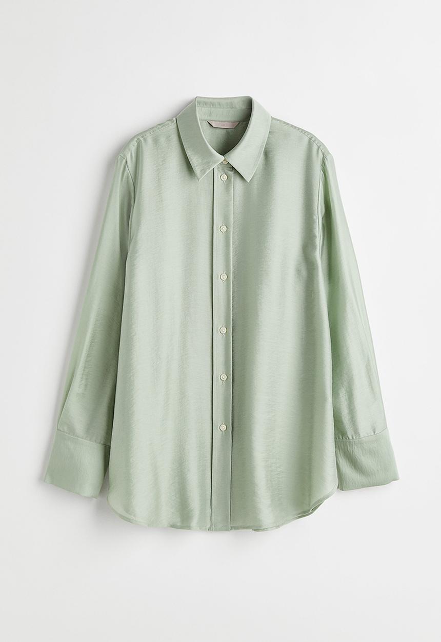 H&M - Relaxed-fit shirt - dusky green