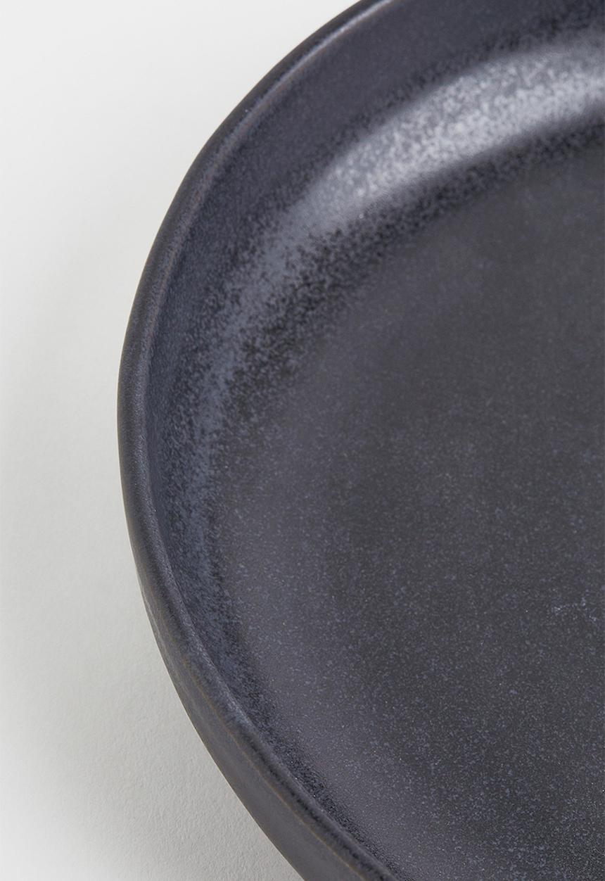 H&M - Deep stoneware plate - anthracite grey
