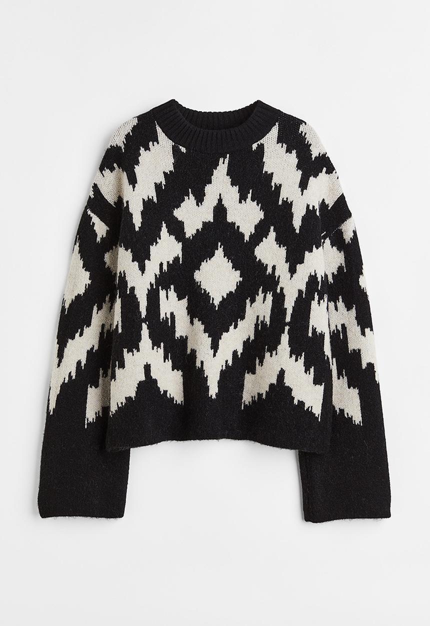 H&M - Jacquard-knit jumper - black
