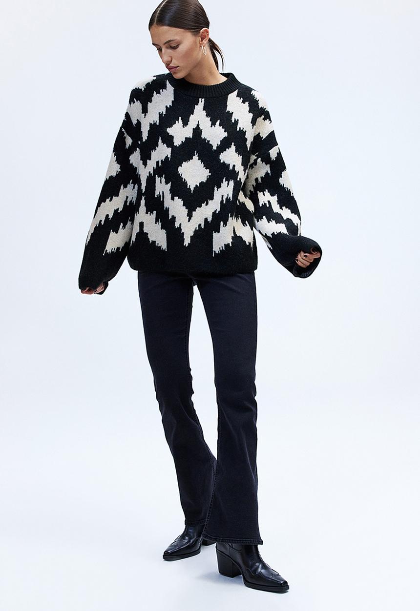 H&M - Jacquard-knit jumper - black