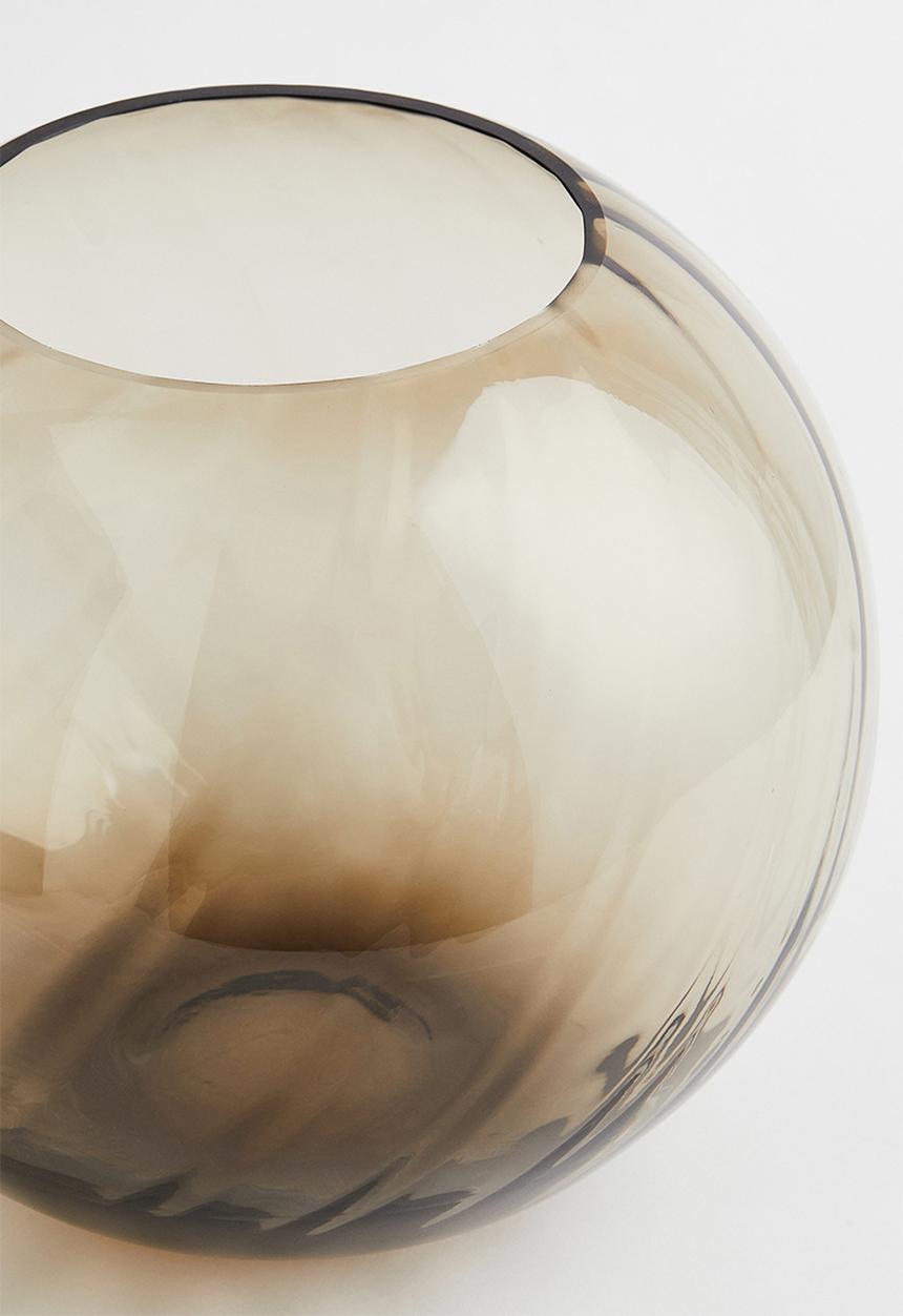 H&M - Large glass vase - beige