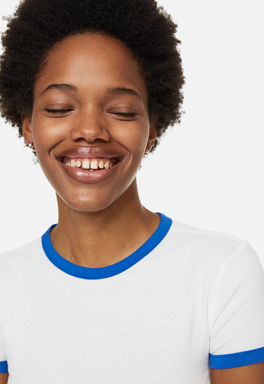 H&M - 2-pack cropped tops - multi 