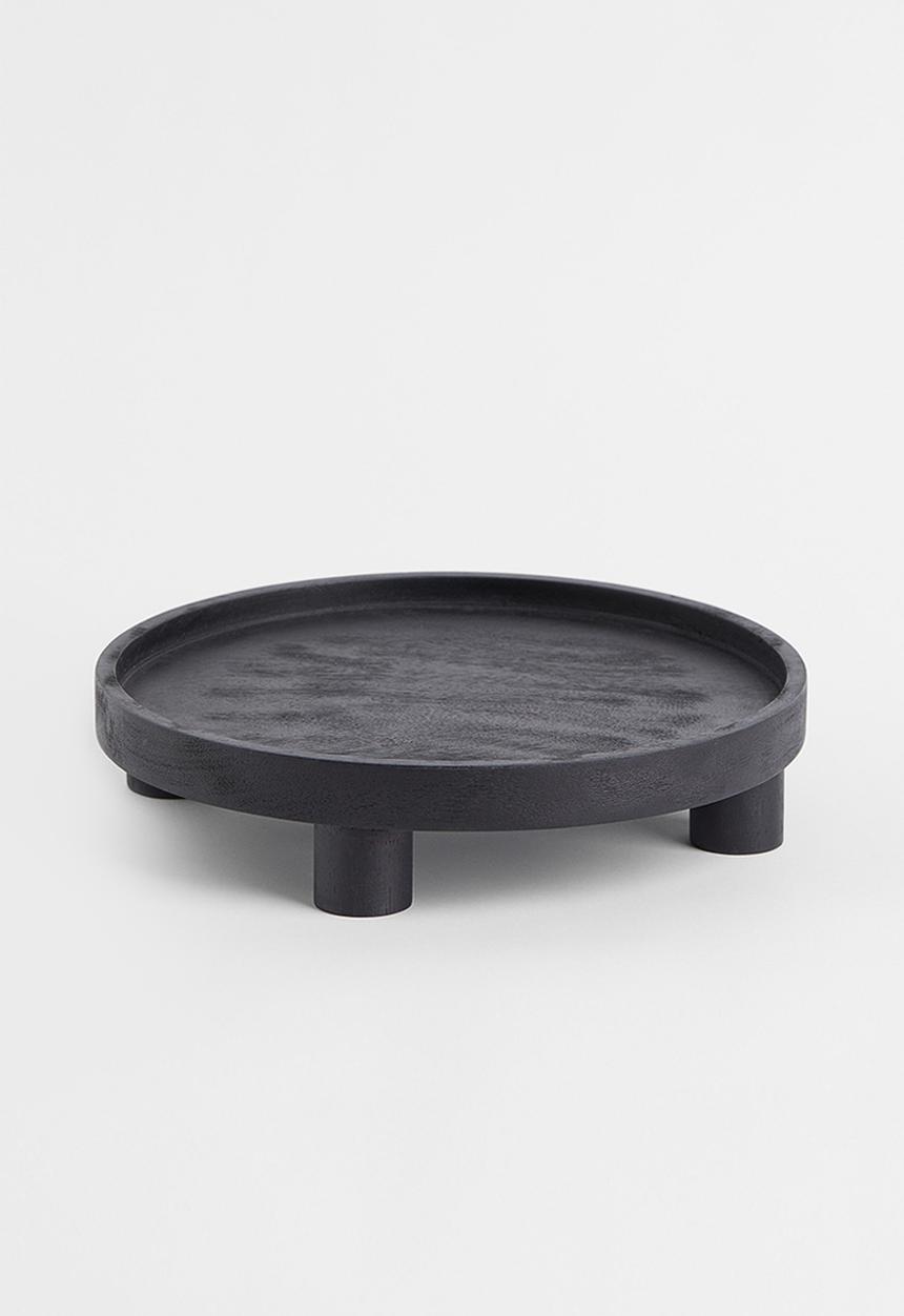 H&M - Round tray on feet - black