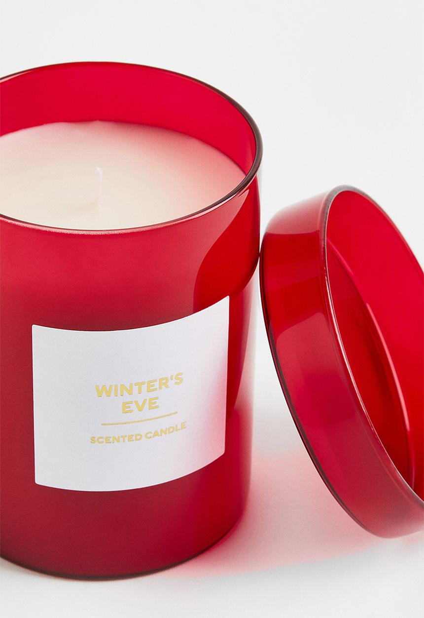 H&M - Scented candle in glass holder - red/winter’s eve