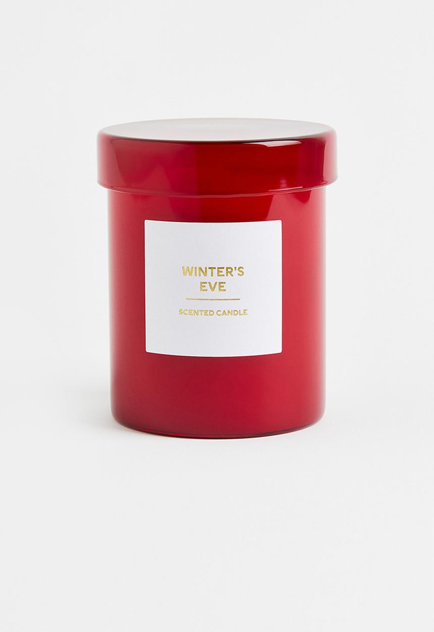 H&M - Scented candle in glass holder - red/winter’s eve