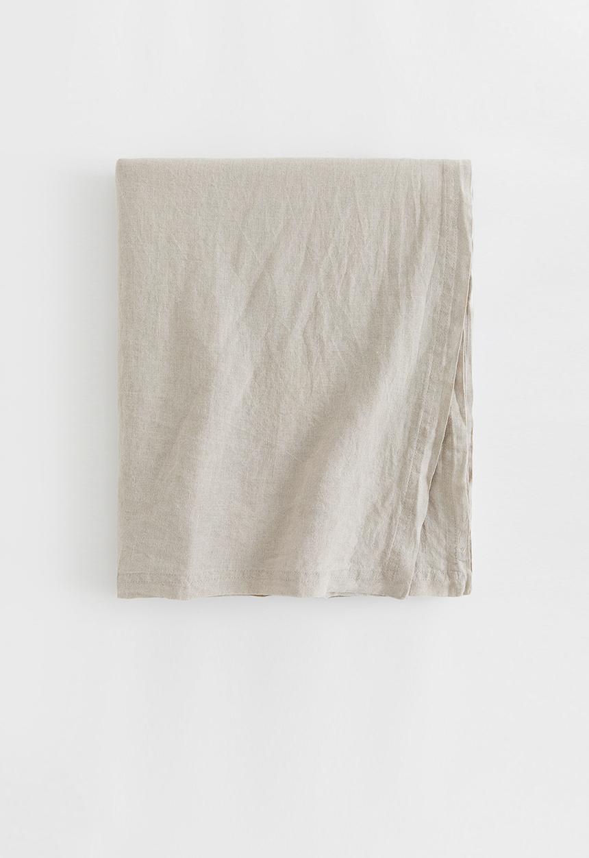 H&M - Washed linen tablecloth - beige