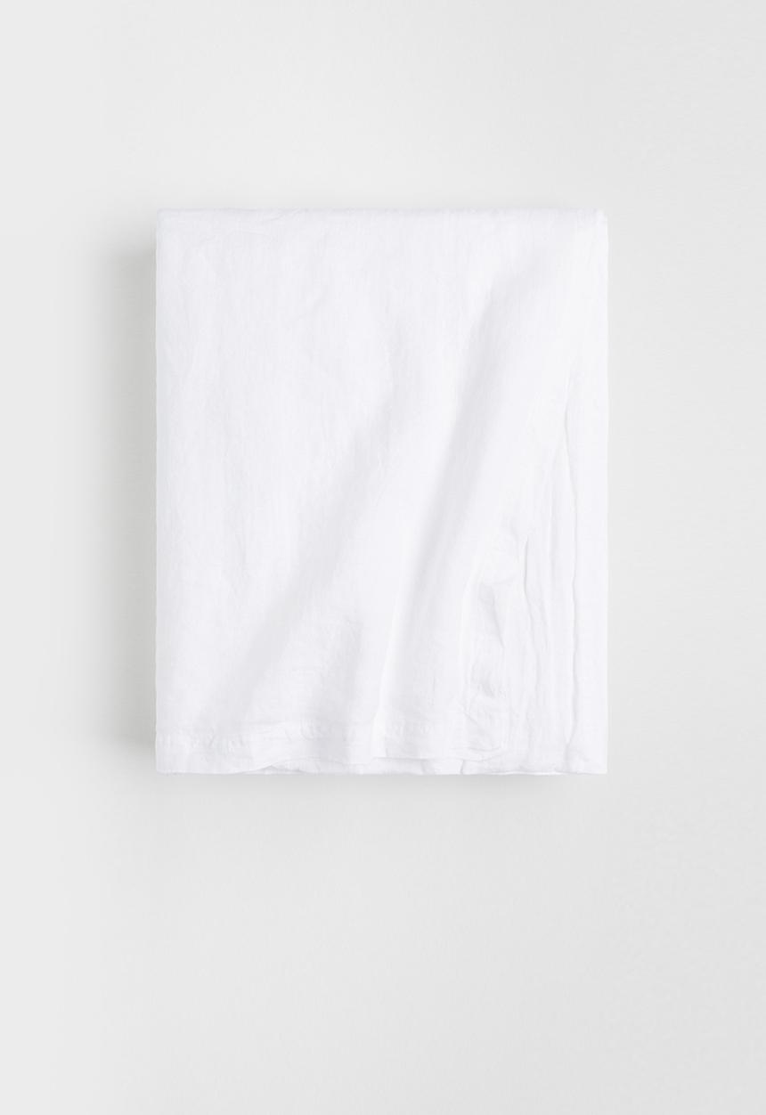H&M - Washed linen tablecloth - white