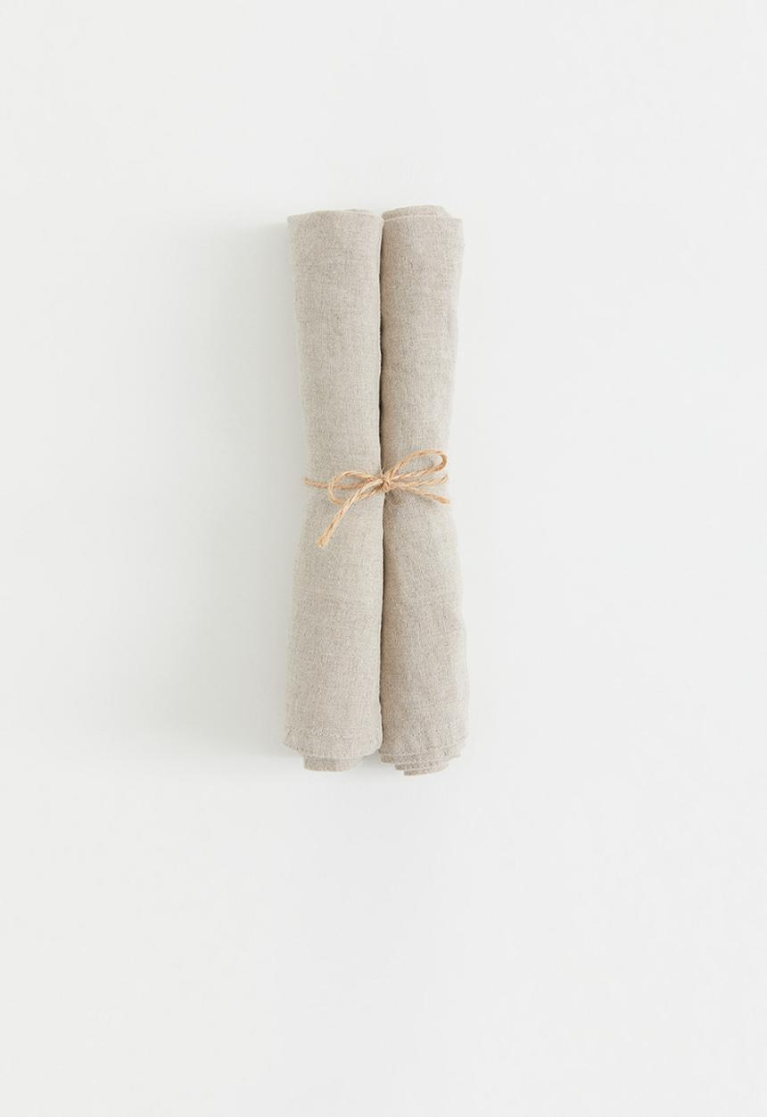 H&M - 2-pack linen napkins - beige