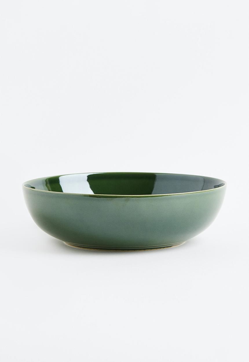 H&M - Stoneware serving bowl - dark green