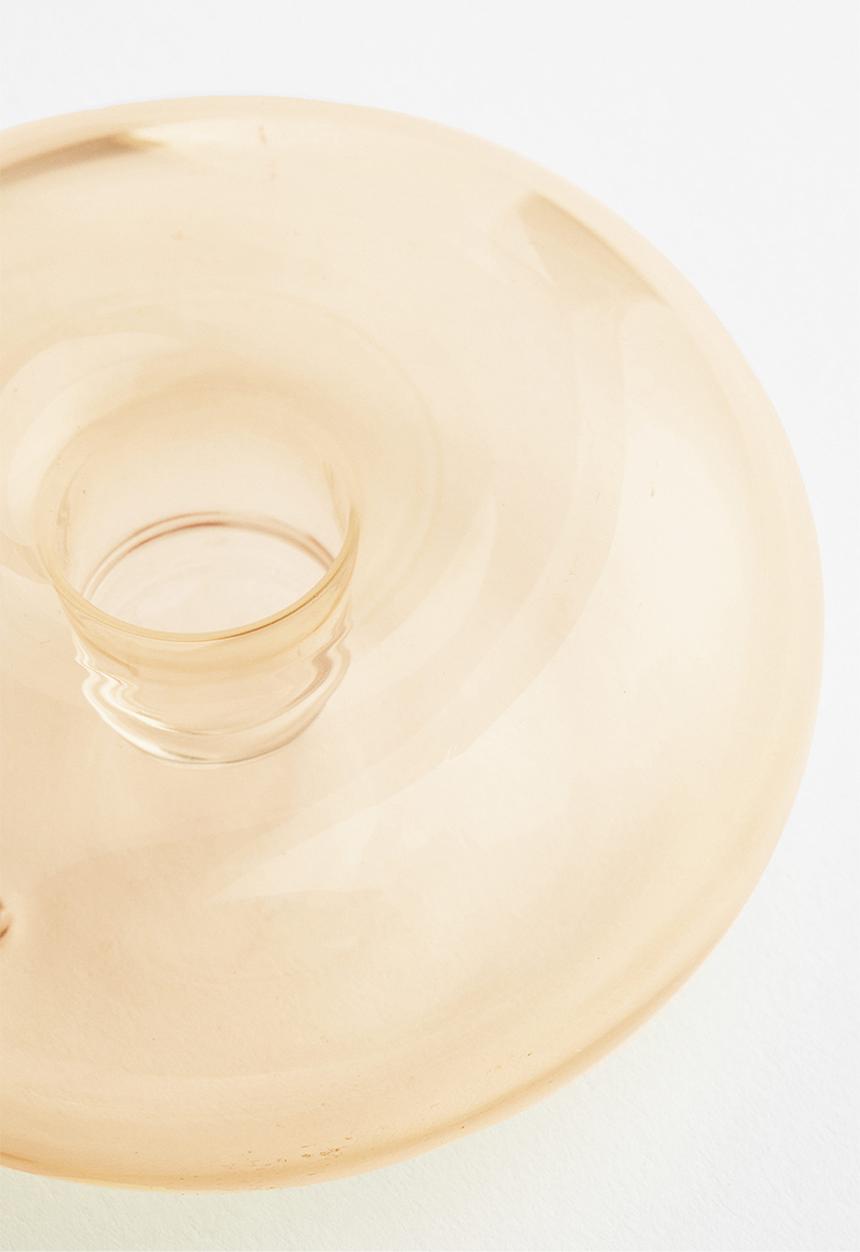 H&M - Glass candlestick - yellow