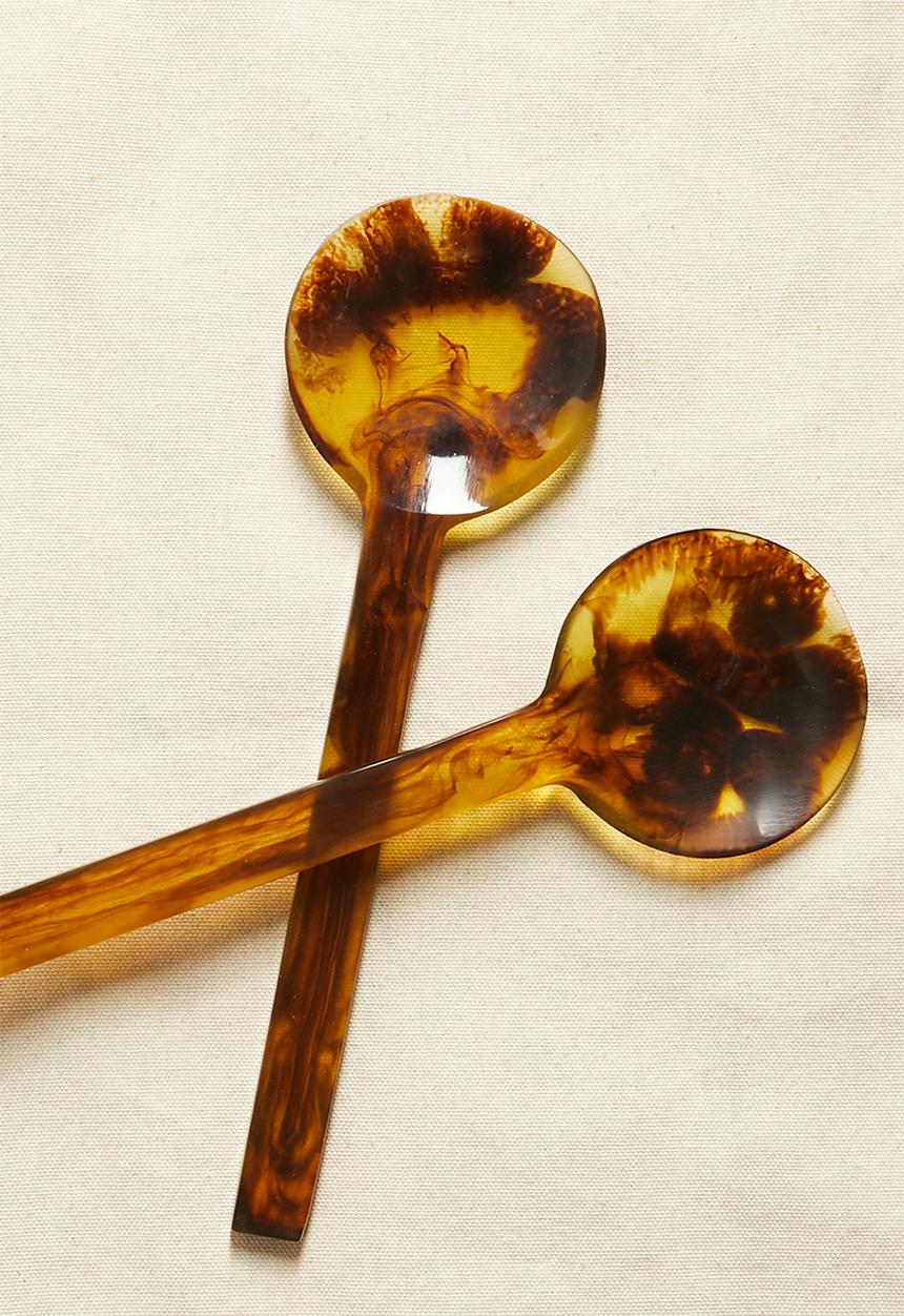 Sixth Floor - Argos Salad server set of 2 - tortoise