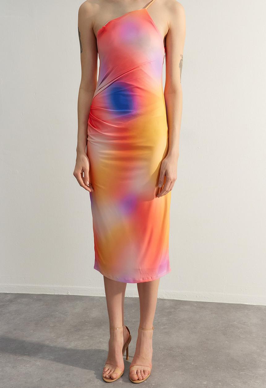 Trendyol - Abstract asymmetrical bodycon - multi