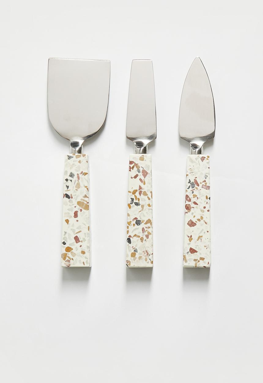 Sixth Floor - Cleo cheese knives set of 3 - Terrazzo
