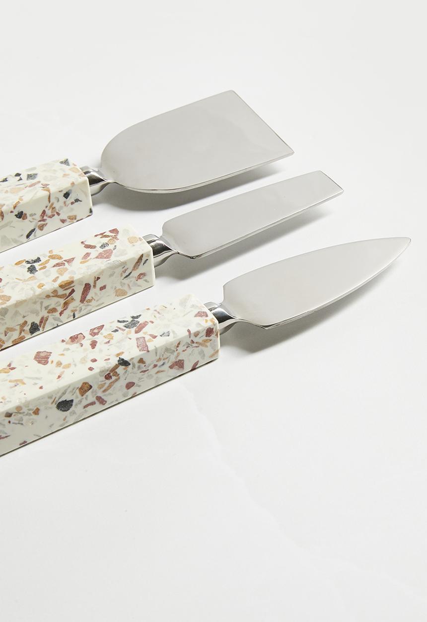 Sixth Floor - Cleo cheese knives set of 3 - Terrazzo