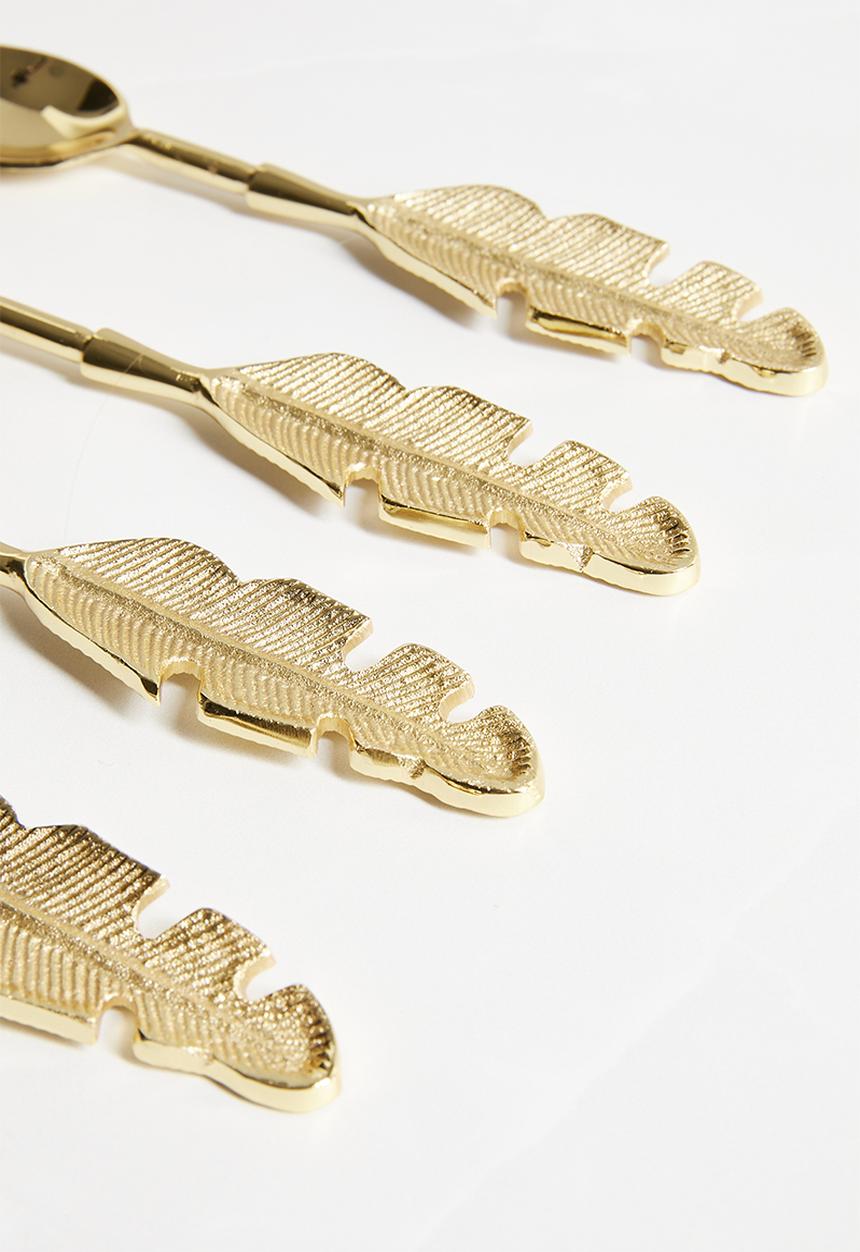 Sixth Floor - Willow Spoons set of 4 - gold