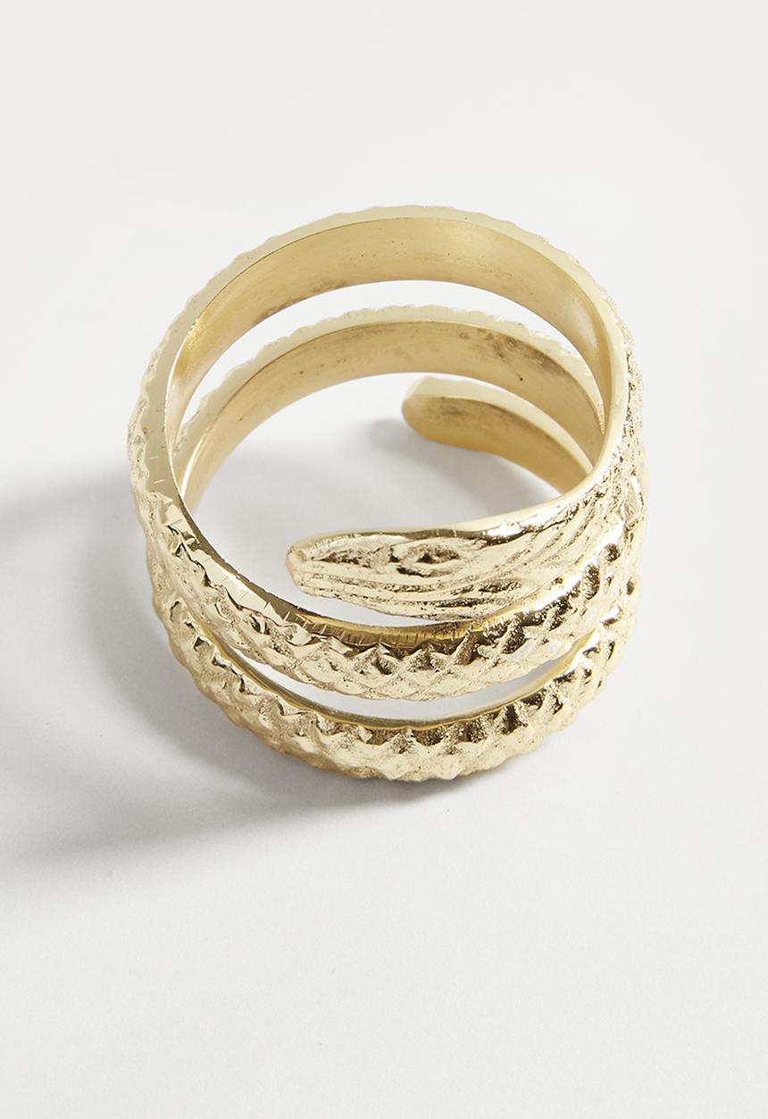 Sixth Floor - Snake napkin rings set of 4 - gold