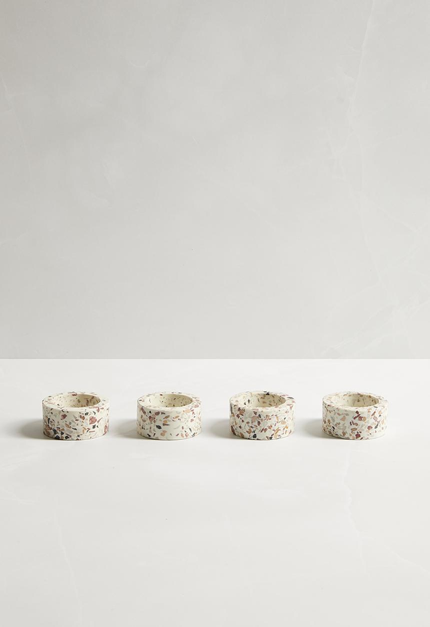 Sixth Floor - Cleo napkin rings set of 4 - Terrazzo