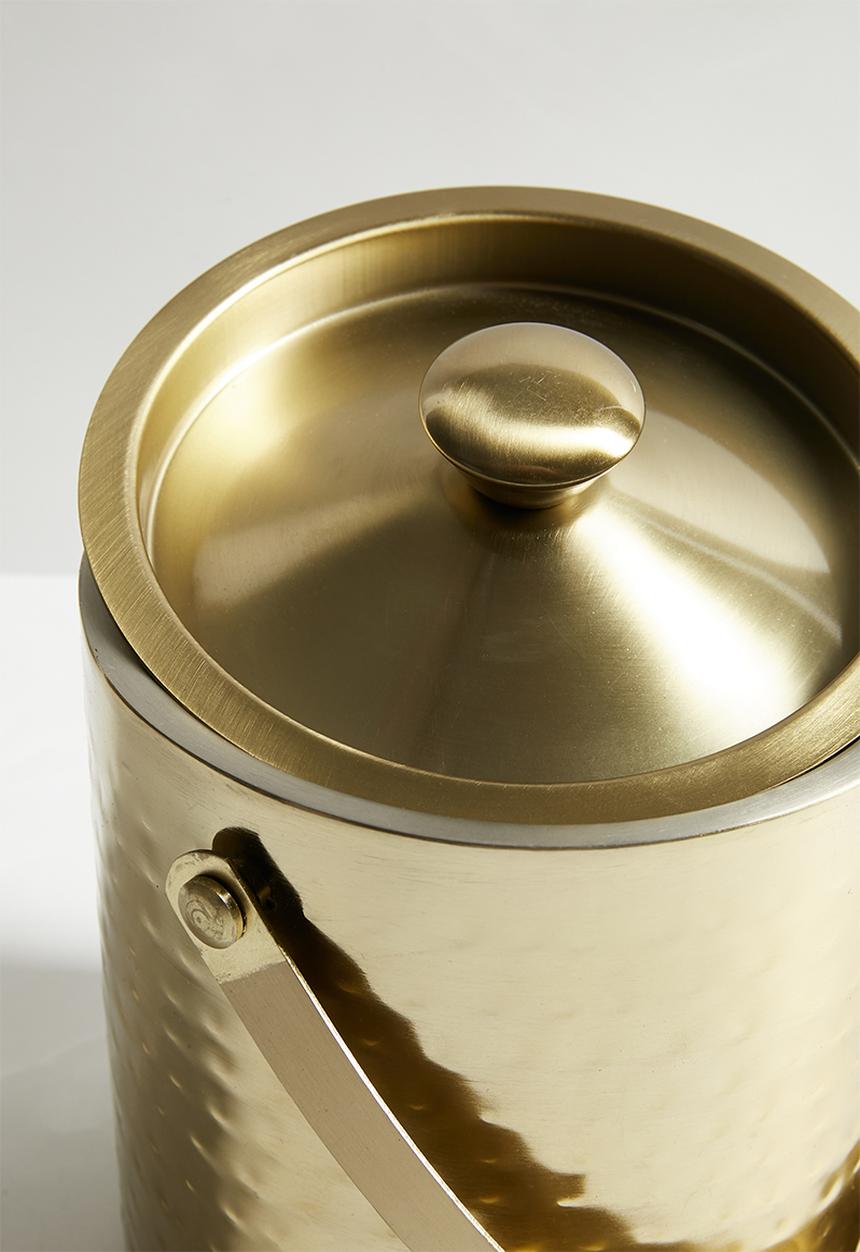 Sixth Floor - Biblos ice bucket & tongs set-gold