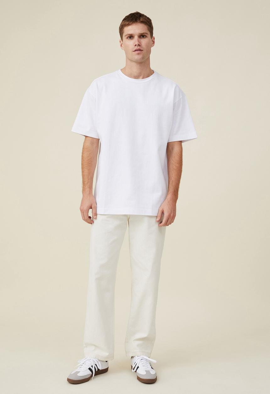 Cotton On - Loose fit pant - washed ecru carpenter 