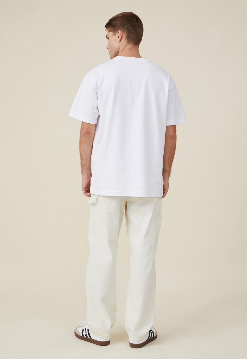 Cotton On - Loose fit pant - washed ecru carpenter 