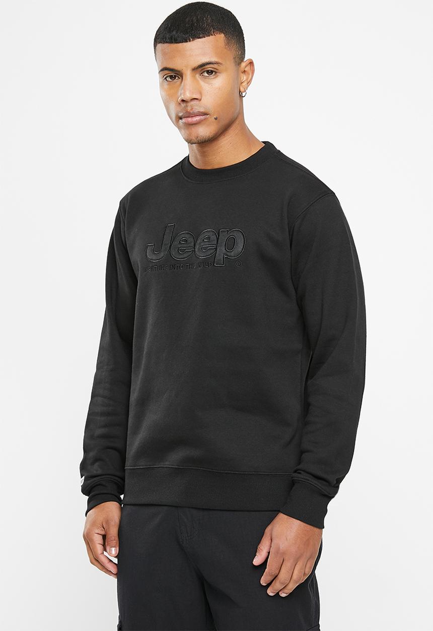 JEEP - Logo applique crew neck - black