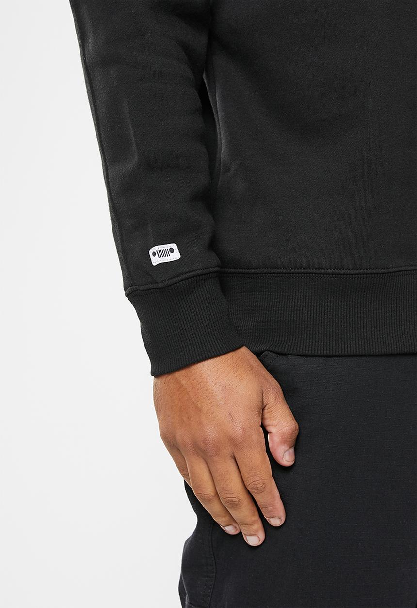 JEEP - Logo applique crew neck - black