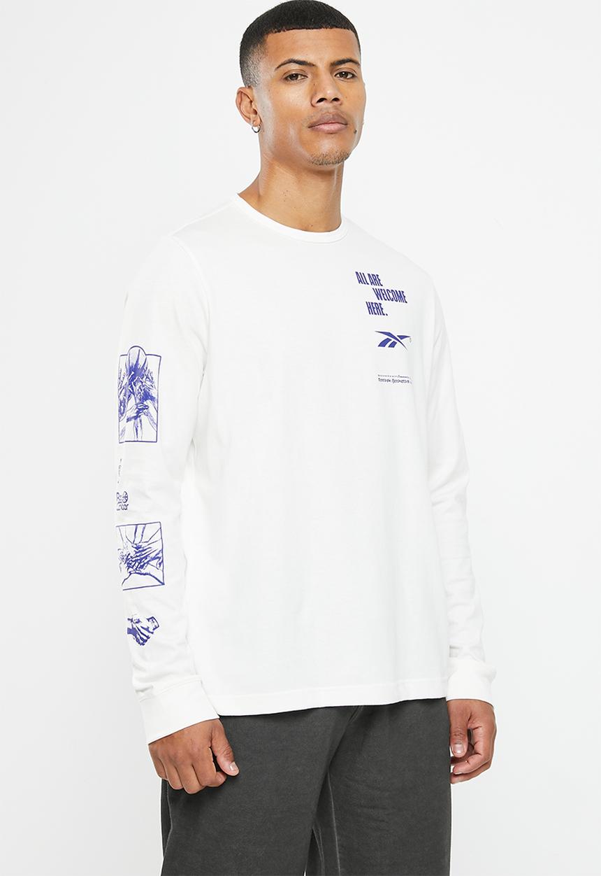 Reebok - Bb basketball aawh long sleeve tee - ecru