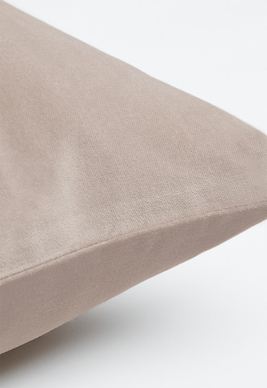 H&M - Cotton velvet cushion cover - light greige