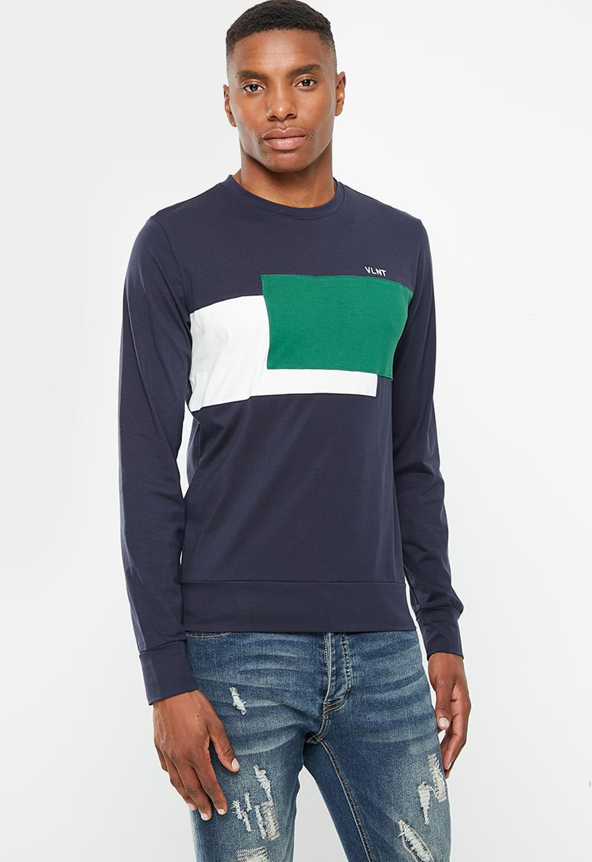Valenta - Stefano long sleeve T-shirt - navy