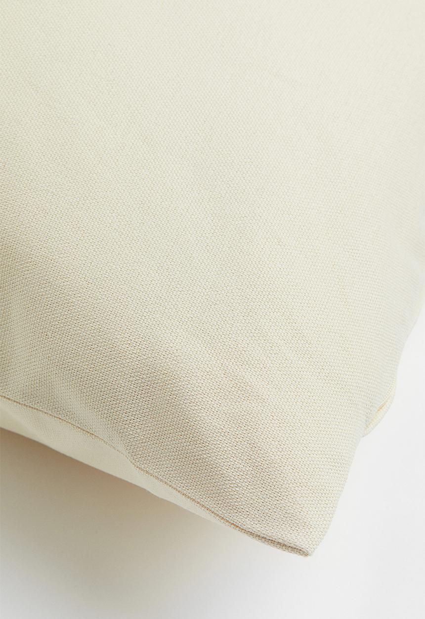 H&M - Cotton canvas cushion cover - light beige