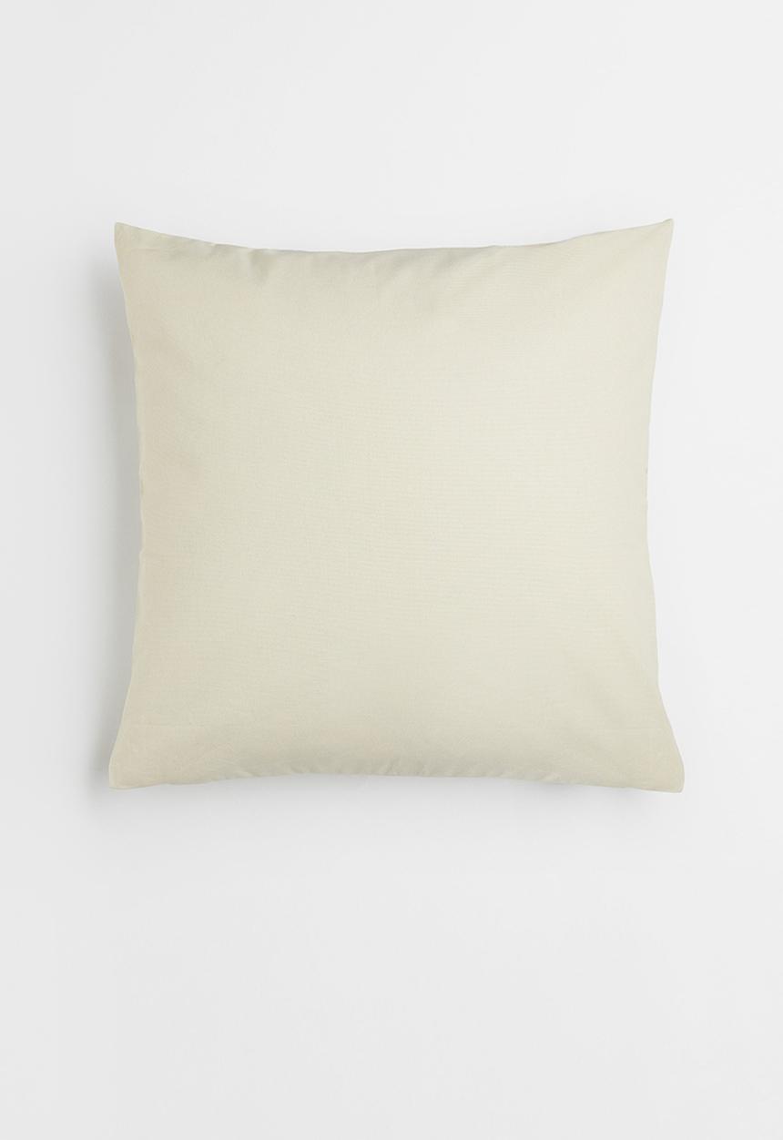 H&M - Cotton canvas cushion cover - light beige