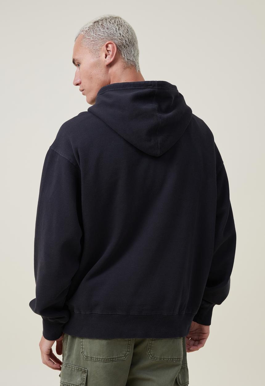 Cotton On - Budweiser oversized fleece hoodie - lcn bud black/eagle