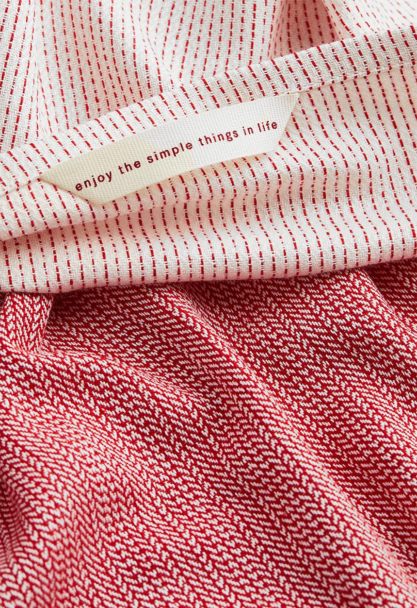 H&M - 2-pack cotton tea towels - red/patterned